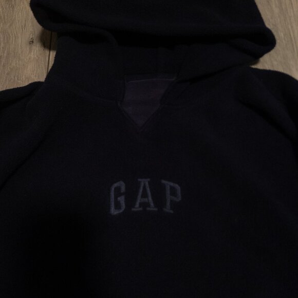 Gap Navy Fleece Oversized Y2k Vintage Hoodie - Picture 5 of 7